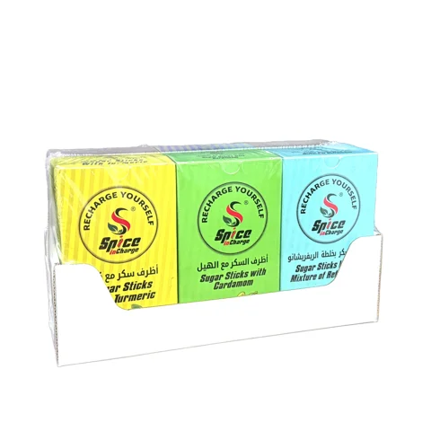 Assorted Sugar Sticks Tray 6 Boxes including Cardamom