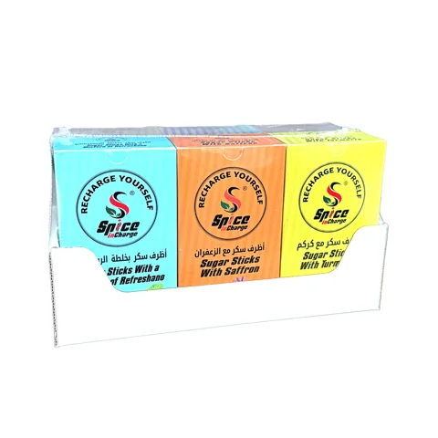Assorted Sugar Sticks Tray 6 Boxes including Saffron